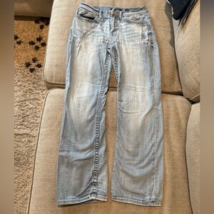 BKE Men’s Faded Light Blue Straight Leg Jeans